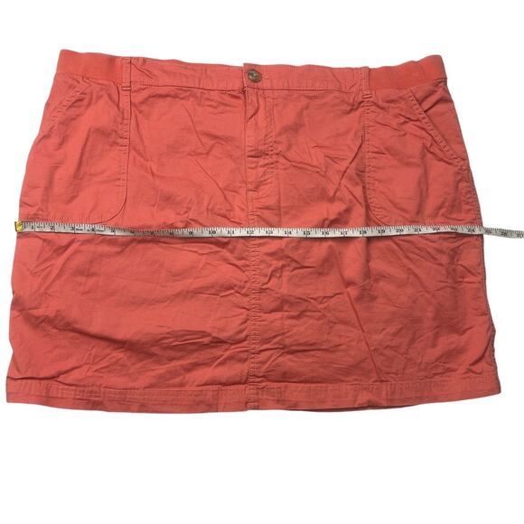 Lee Riders Midrise Skirt Skort‎ Lined Shorts Mini Coral Women's Plus Size 22 - Picture 6 of 13